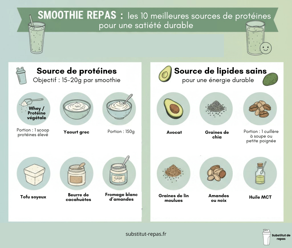 Les sources de protéines pour les smoothies repas