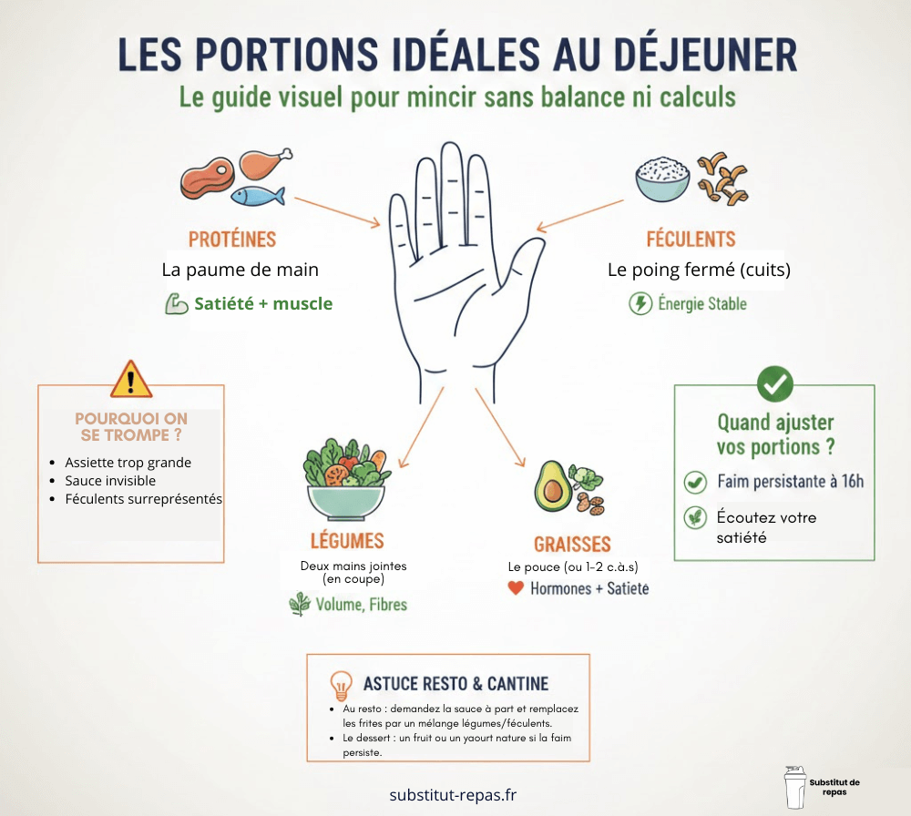 Portions idéales au déjeuner