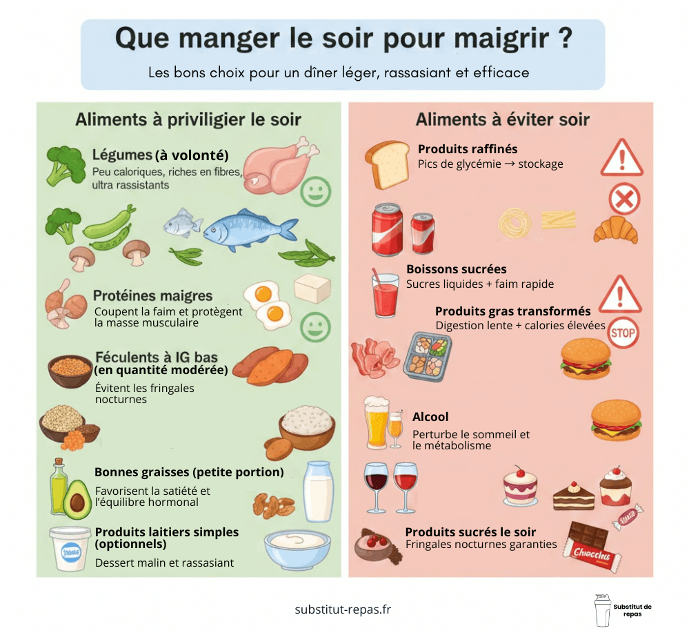 Que manger le soir pour maigrir ?