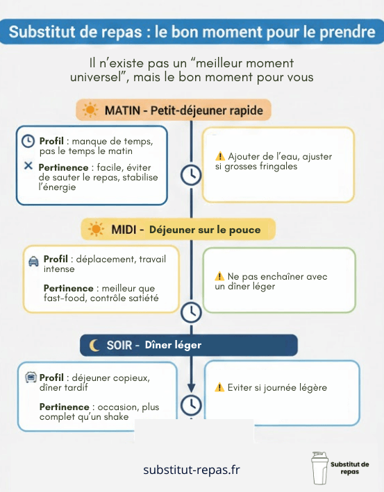 Substitut de repas : le bon moment pour le prendre