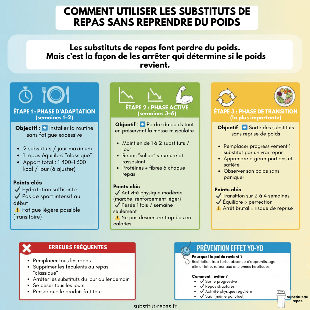 Comment utiliser les substituts de repas sans reprendre du poids