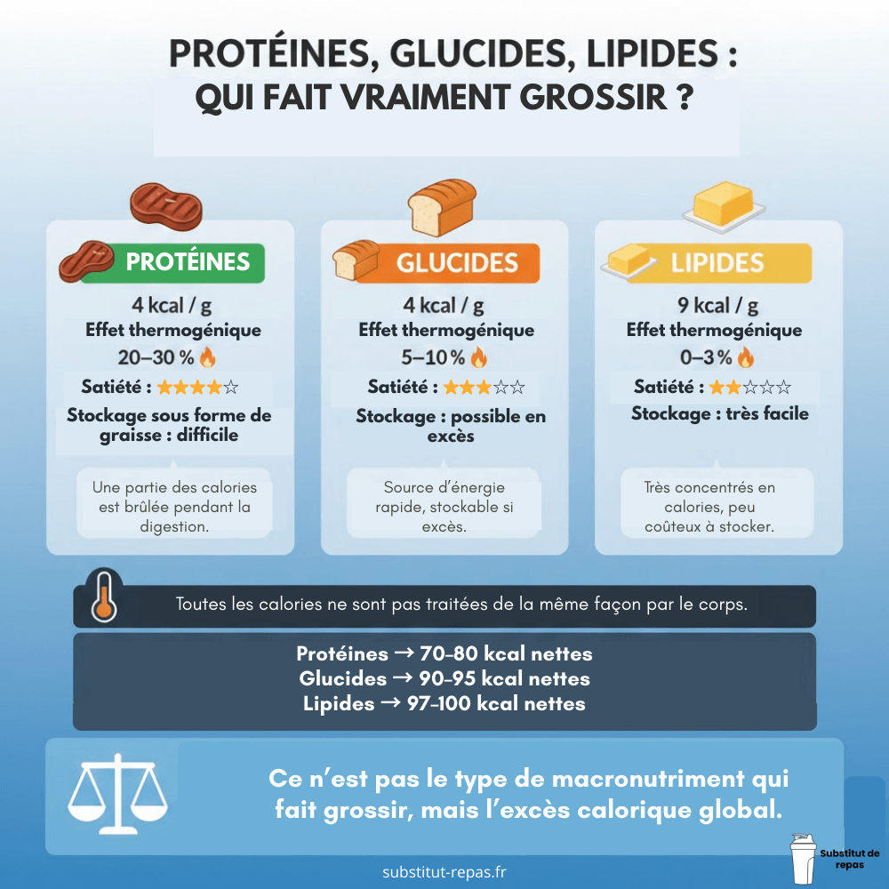 Protéines, glucides, lipides : qui fait grossir ?