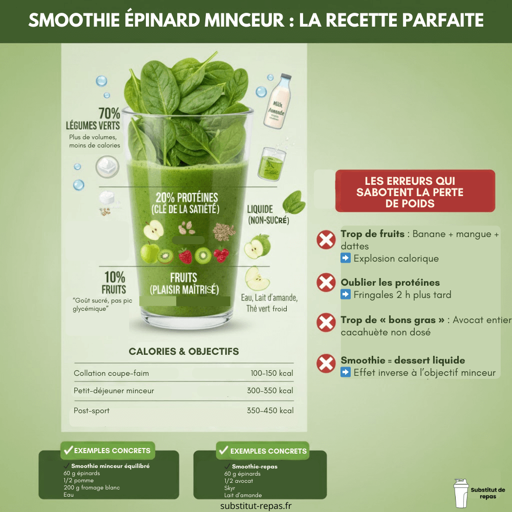 Smoothie épinard minceur recette