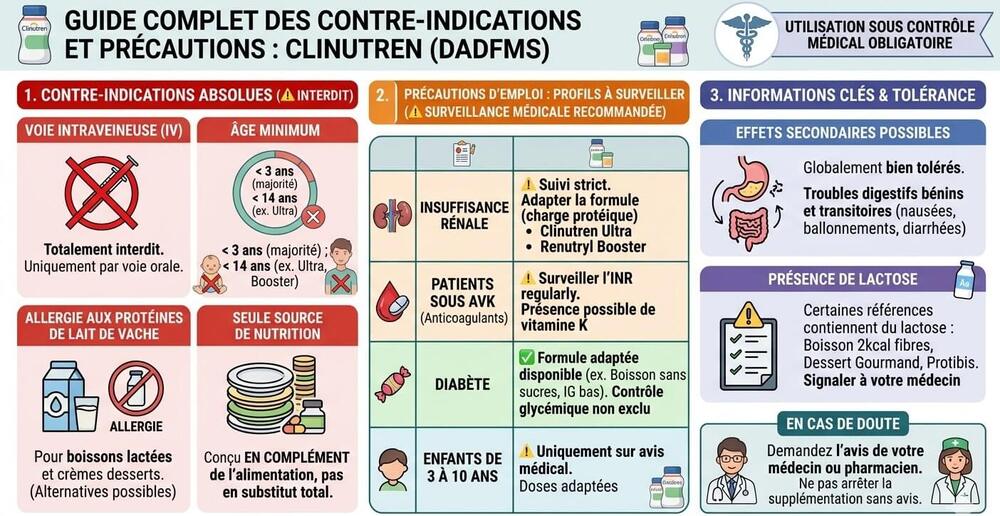 Explication des contre-indications de Clinutren