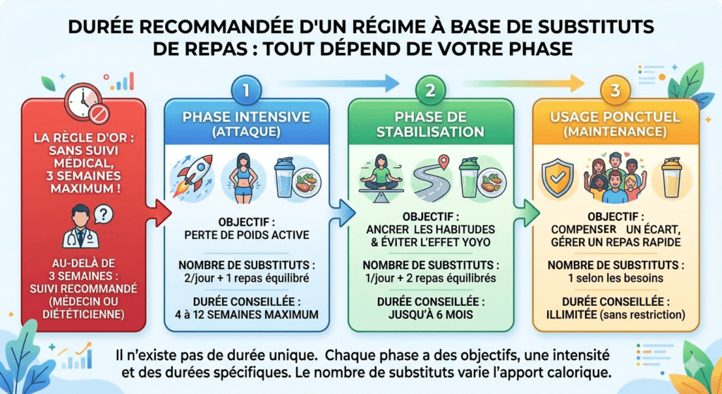 Durée d'un régime à base de substituts de repas