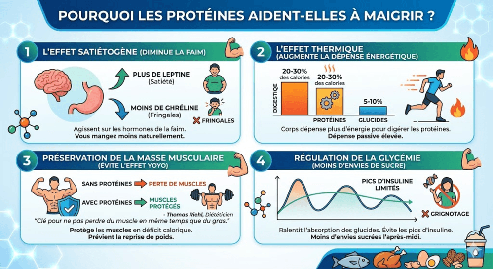 Pourquoi les protéines aident à maigrir