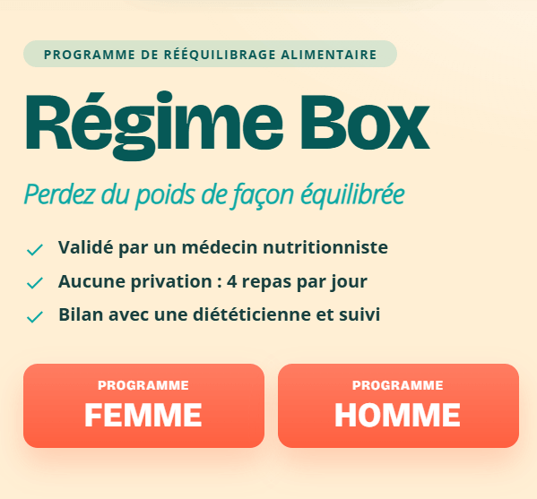 Régime Box, programme de rééquilibrage alimentaire